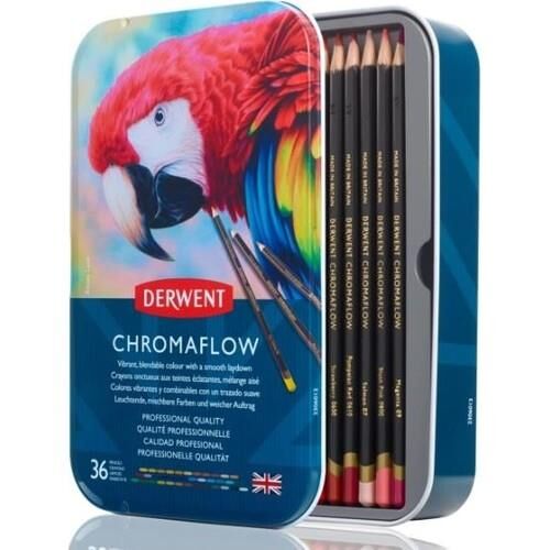 DERWENT CHROMAFLOW 36'LI METAL KUTU YENİ