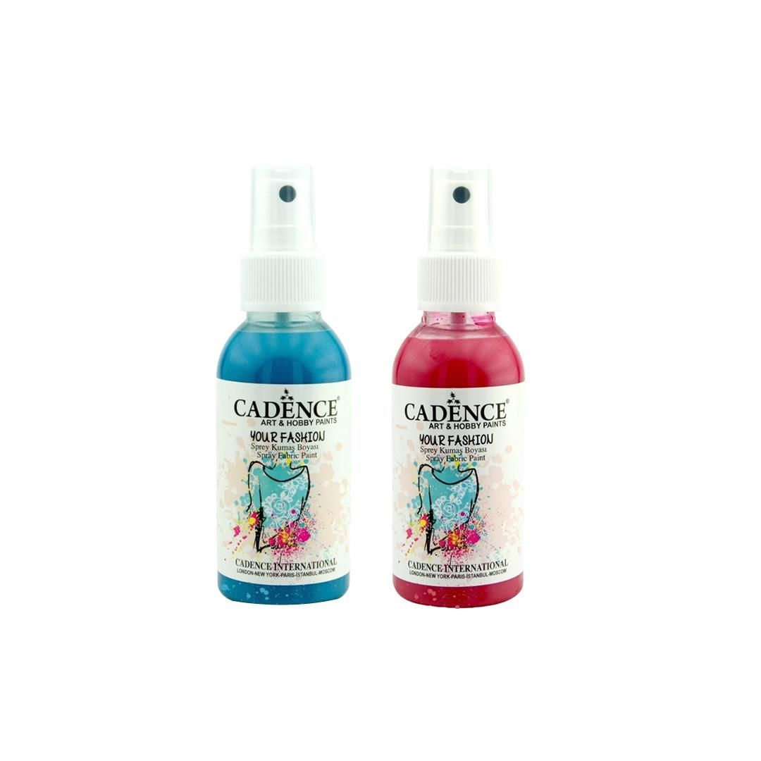 CADENCE SPREY KUMAŞ BOYASI 100ML 2Lİ SET