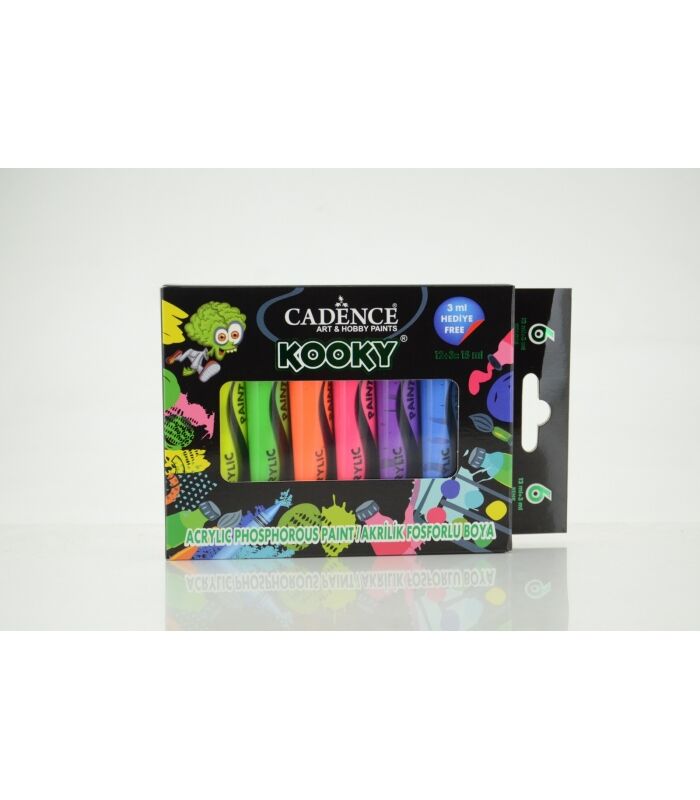 CADENCE KOOKY FOSFORLU AKRİLİK 6'LI SET 15ML