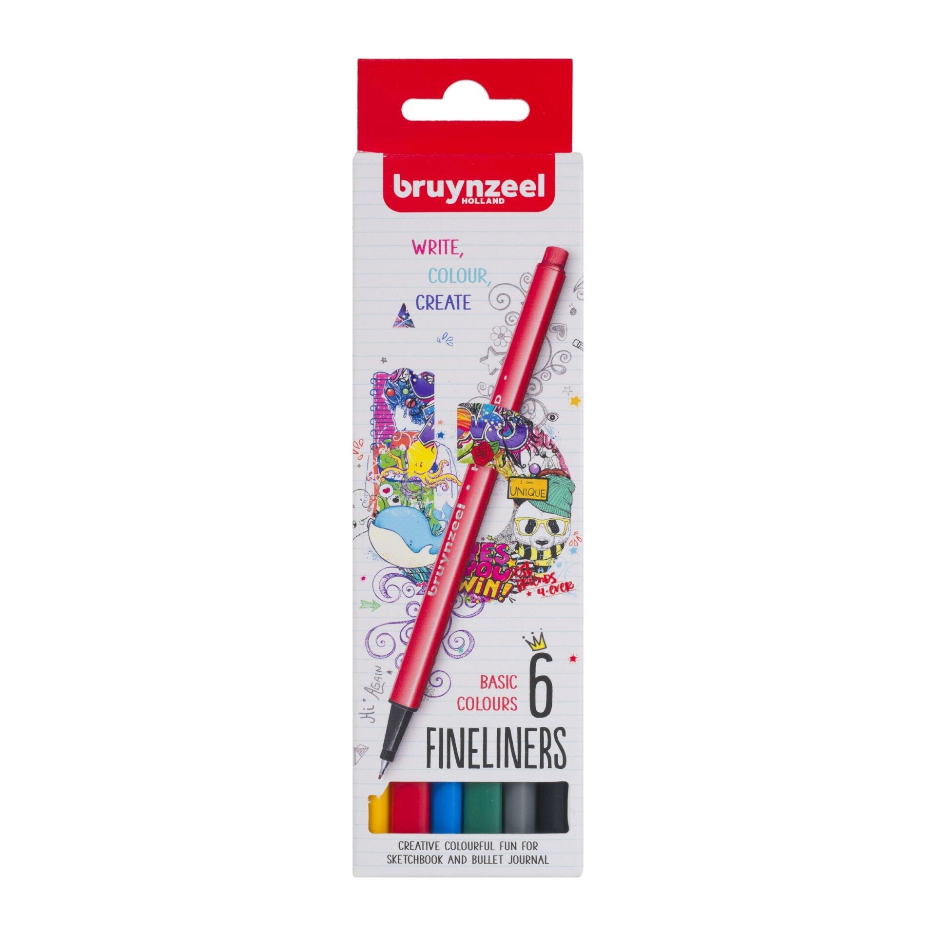 BRUYNZEEL FINELINER 0.4 MM SET 6 RENK (BASIC)