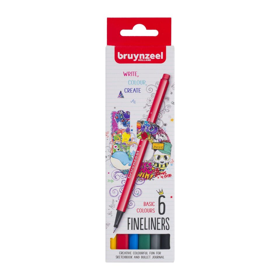 BRUYNZEEL FINELINER 0.4 MM SET 6 RENK (BASIC)