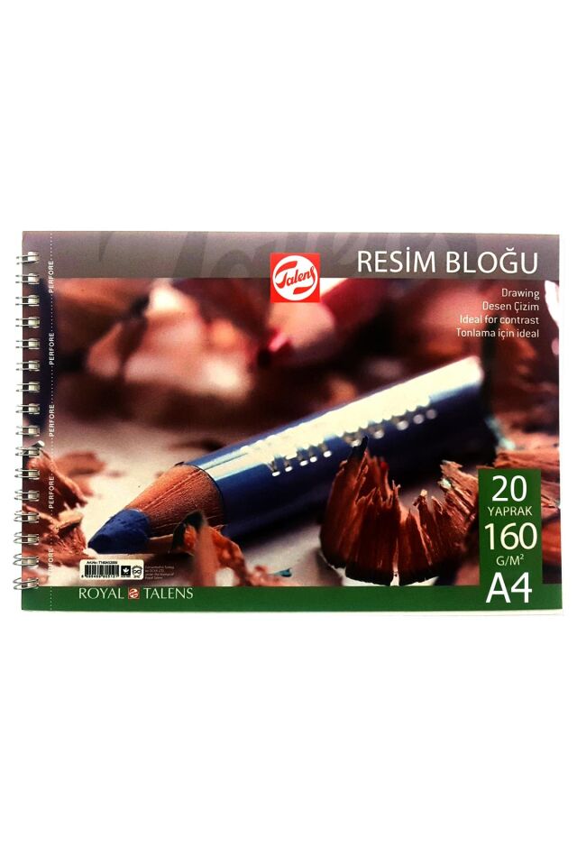 TALENS RESİM BLOĞU A4 - 160 GR - 20 YP - SPİRALLİ