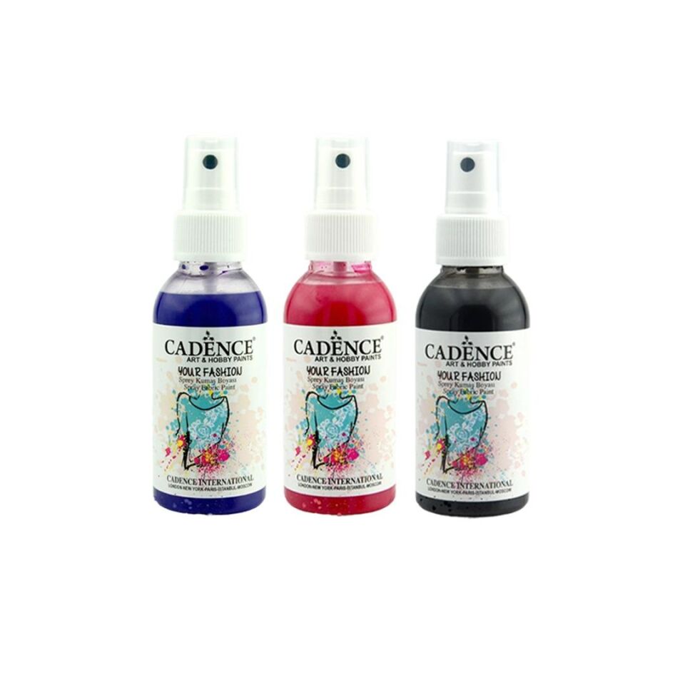 CADENCE SPREY KUMAŞ BOYASI 100ML 3LÜ SET