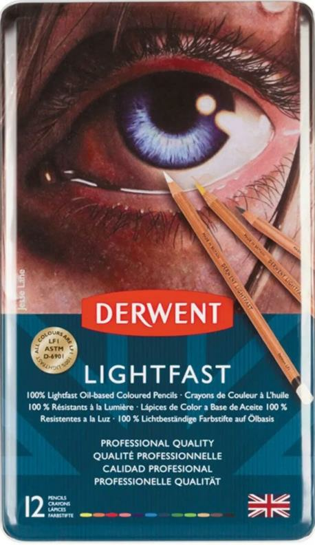 DERWENT LIGHTFAST 12'Lİ METAL KUTU