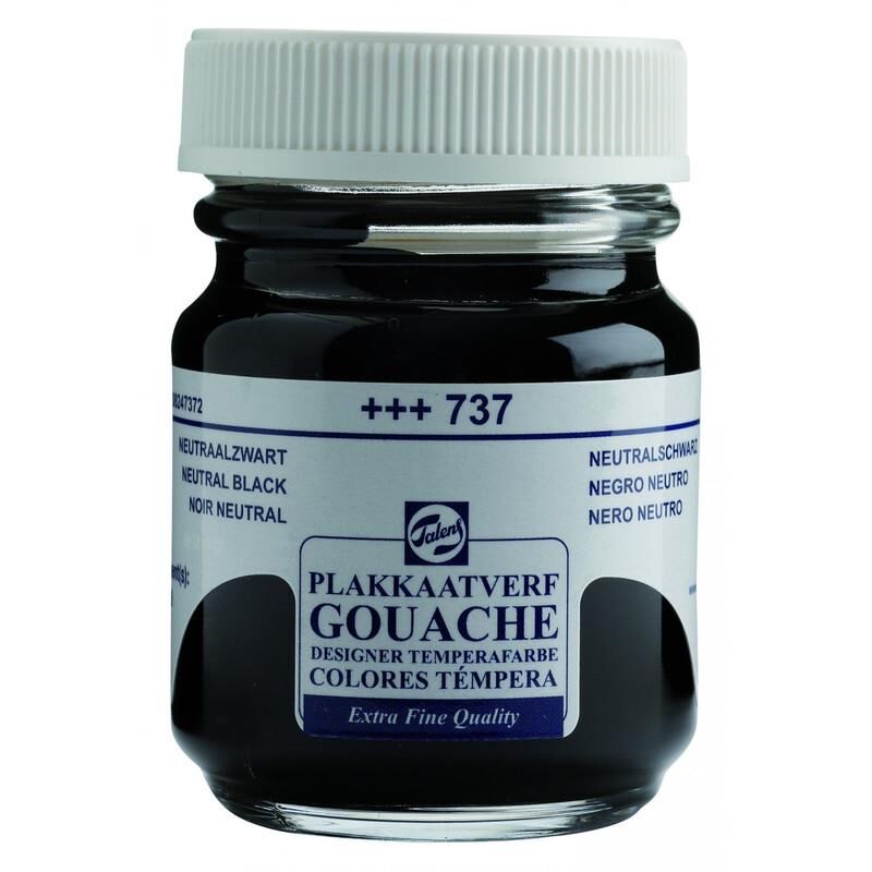 TALENS GOUACHE JAR 50ML NEUTRAL BLACK