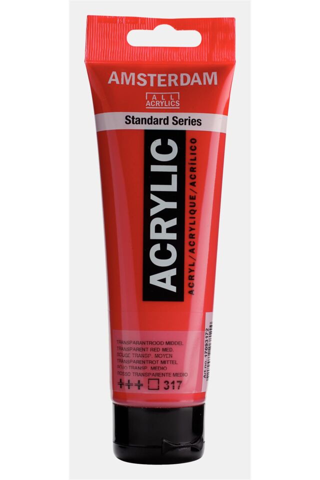 Amsterdam Akrilik Boya 120ml 317 Transp. Red Medium