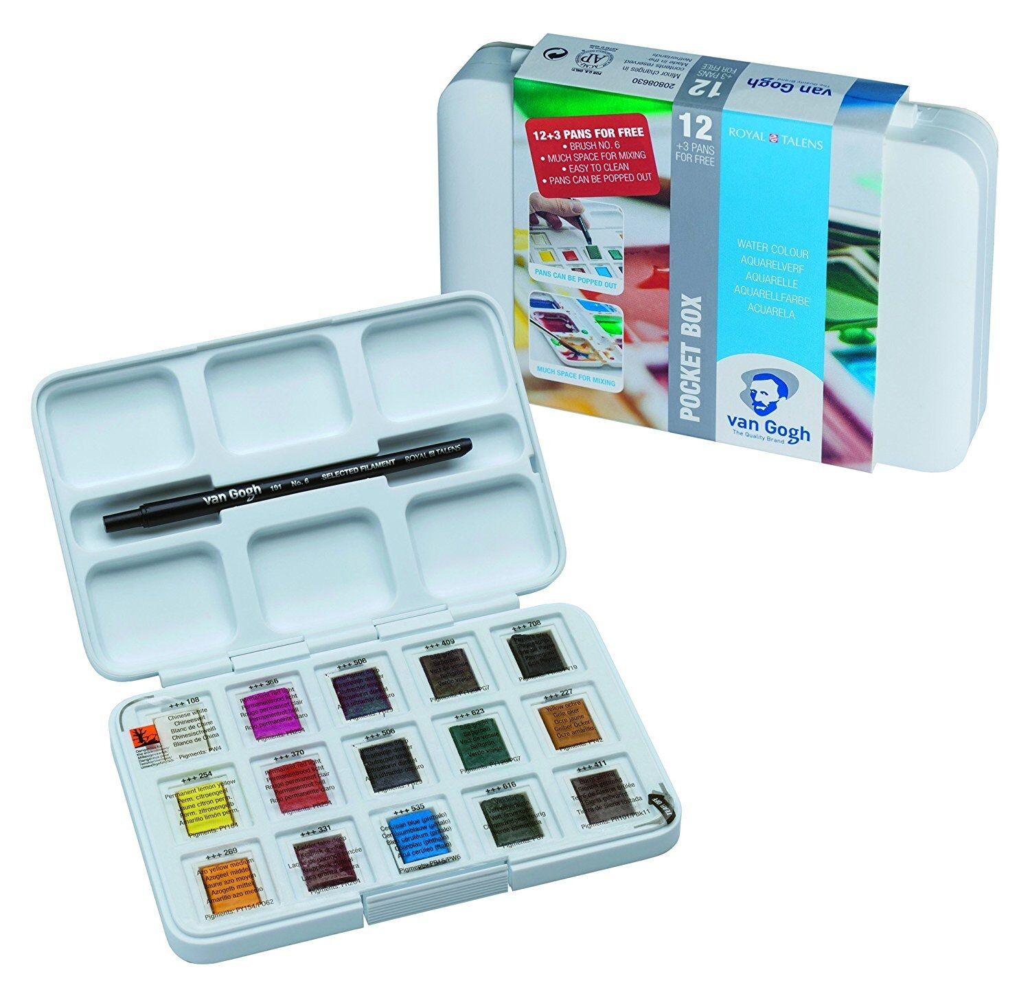 VAN GOGH SULUBOYA TABLET 12+3 SET (PLASTİK KUTU)